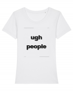 ugh people3 Tricou mânecă scurtă guler larg fitted Damă Expresser