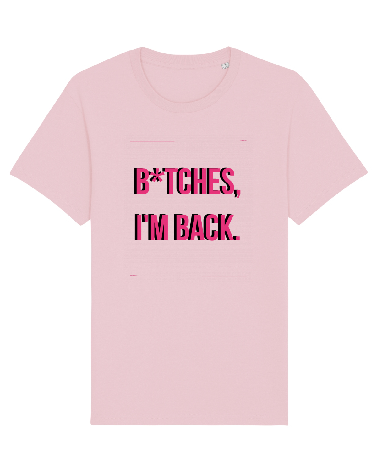 Tricou mânecă scurtă Unisex Rocker Cotton Pink