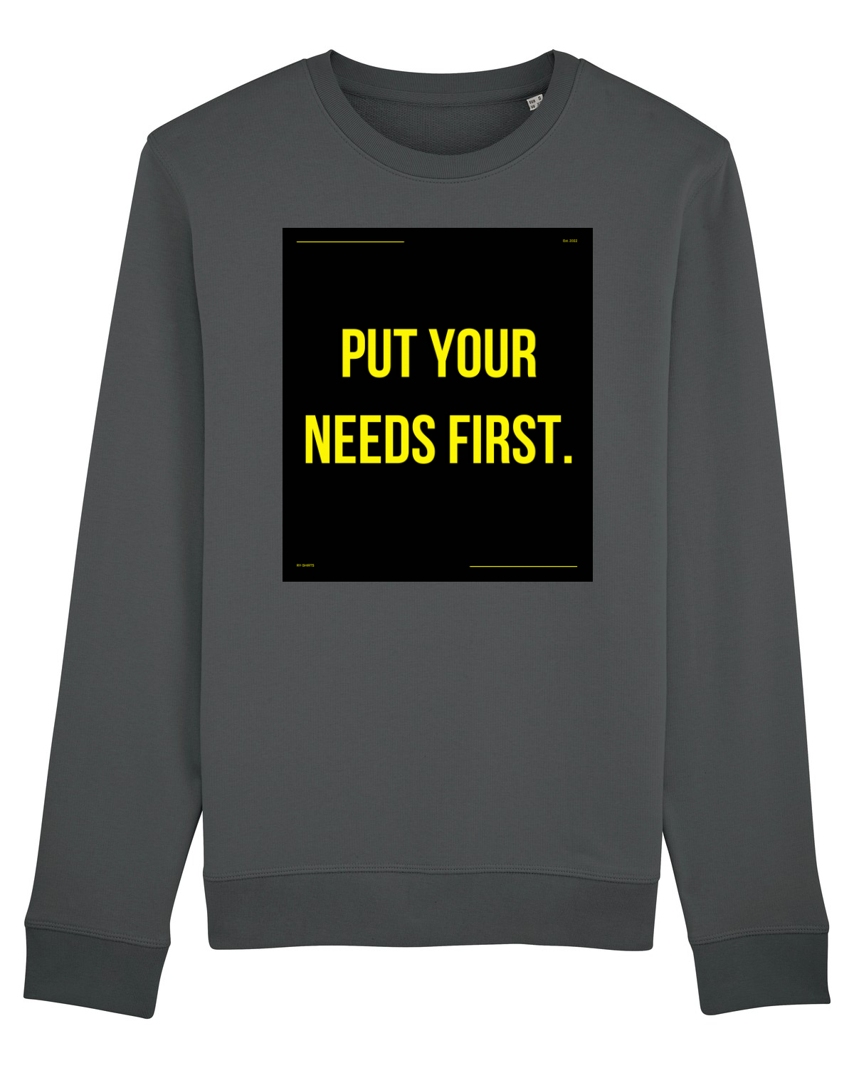 Bluză mânecă lungă Unisex Rise Anthracite