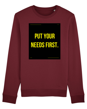 put your needs first4 Burgundy