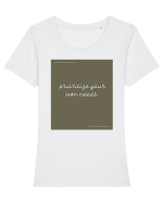 prioritize your own needs6 Tricou mânecă scurtă guler larg fitted Damă Expresser