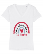 Be Happy Tricou mânecă scurtă guler V Damă Evoker