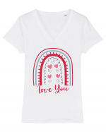 Love you Tricou mânecă scurtă guler V Damă Evoker