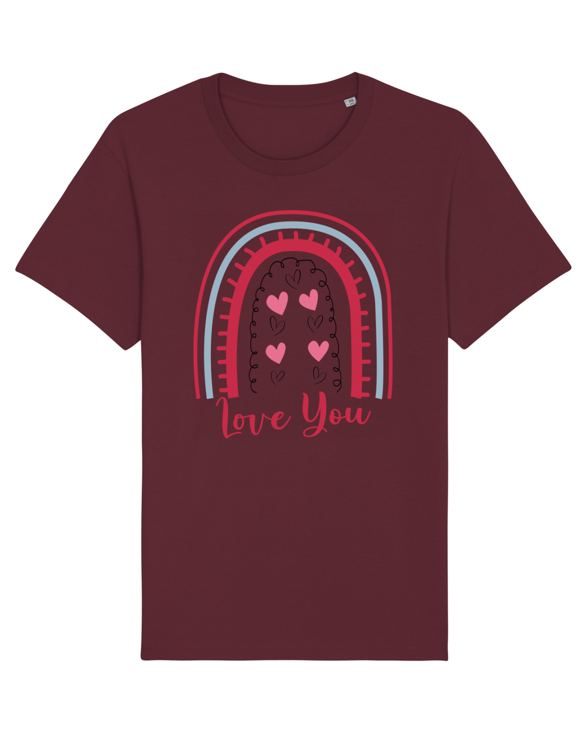 Tricou mânecă scurtă Unisex Rocker Burgundy