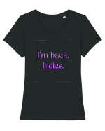 i m back ladies3 Tricou mânecă scurtă guler larg fitted Damă Expresser