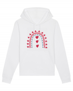 Rainbow Red Hearts Valentine Hanorac Unisex Drummer