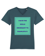 i have the skills necessary to complete it6 Tricou mânecă scurtă guler V Bărbat Presenter