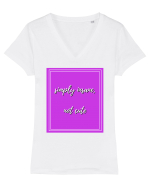 simply insane not cute4 Tricou mânecă scurtă guler V Damă Evoker