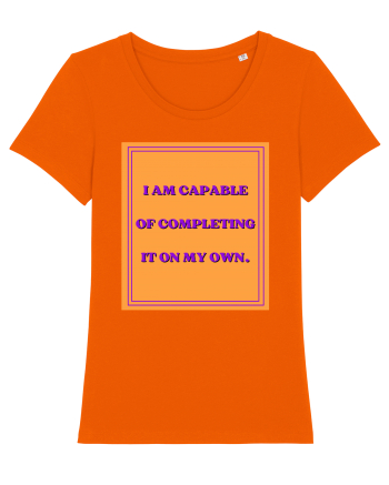 i am capable of completing it on my  own8 Bright Orange