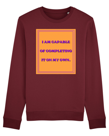 i am capable of completing it on my  own8 Burgundy