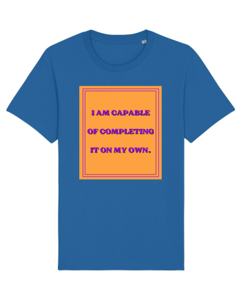 i am capable of completing it on my  own8 Royal Blue