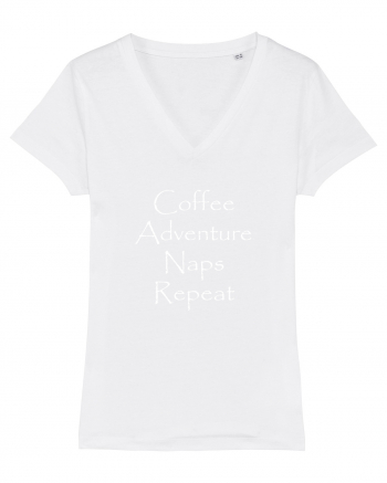 Coffee Adventure Naps Repeat White