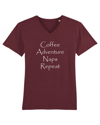 Coffee Adventure Naps Repeat Burgundy