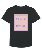 oh maybe i miss you4 Tricou mânecă scurtă guler larg Bărbat Skater