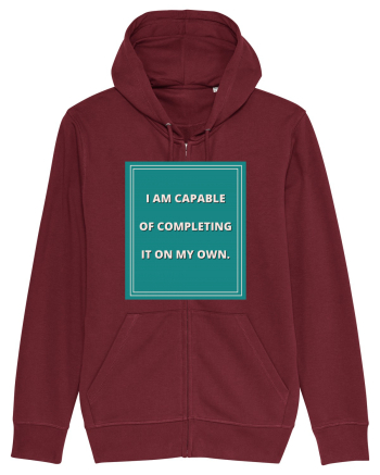 i am capable of completing it on my  own8 Burgundy