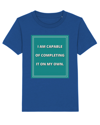 i am capable of completing it on my  own8 Majorelle Blue