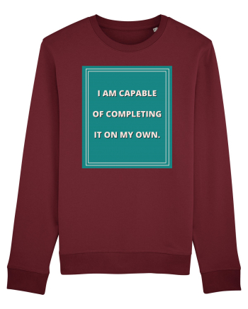 i am capable of completing it on my  own8 Burgundy