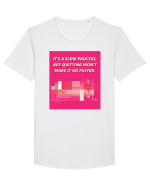it s a slow process5 Tricou mânecă scurtă guler larg Bărbat Skater