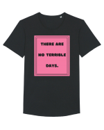 there are no terrible days7 Tricou mânecă scurtă guler larg Bărbat Skater