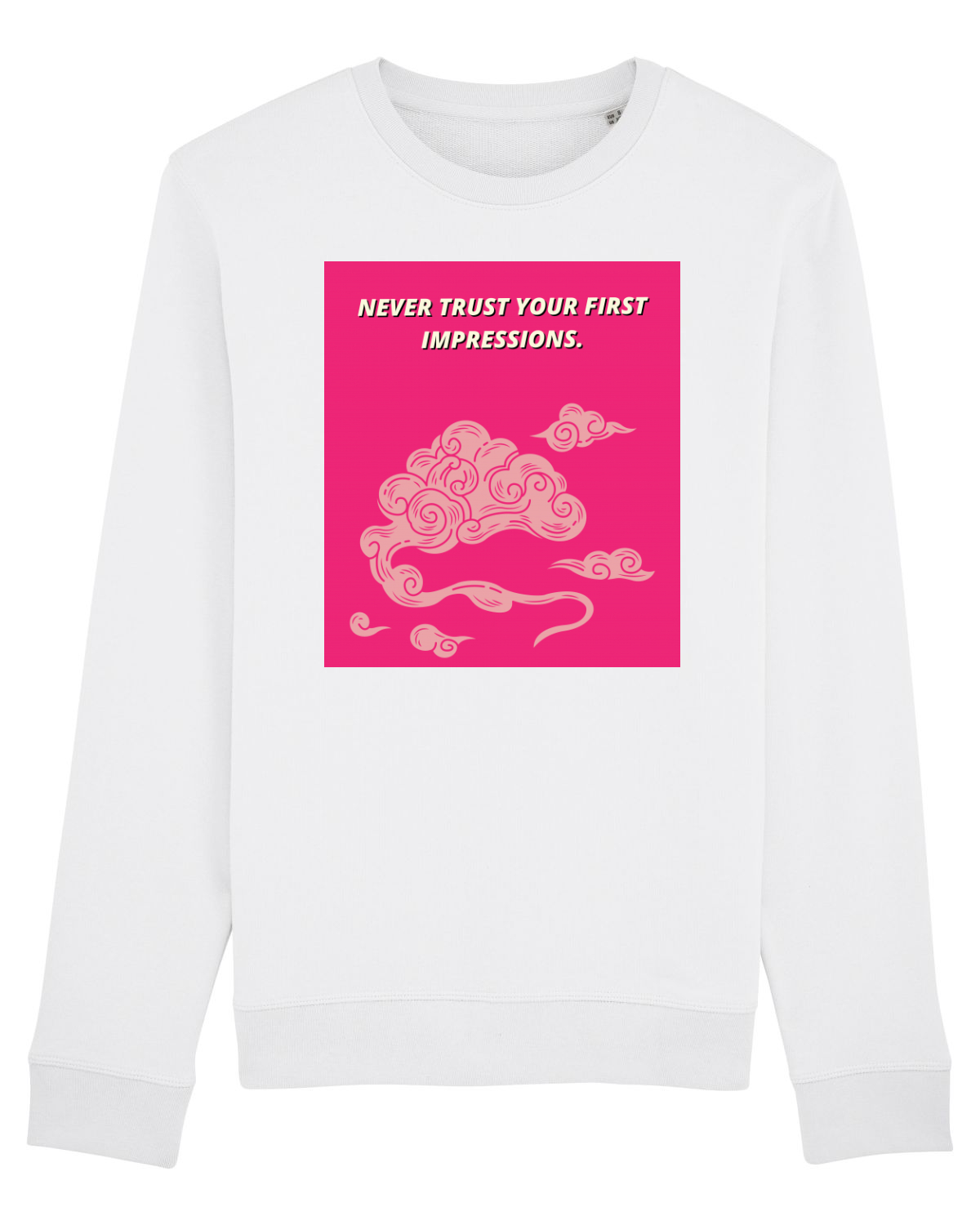 Bluză mânecă lungă Unisex Rise White