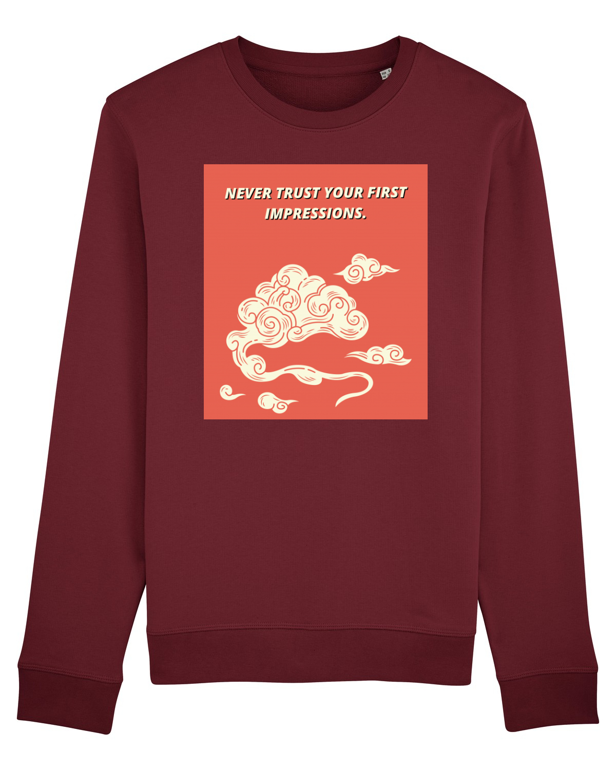 Bluză mânecă lungă Unisex Rise Burgundy
