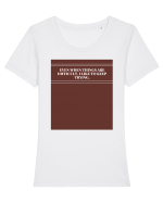 even when things are difficult i like to keep trying2 Tricou mânecă scurtă guler larg fitted Damă Expresser