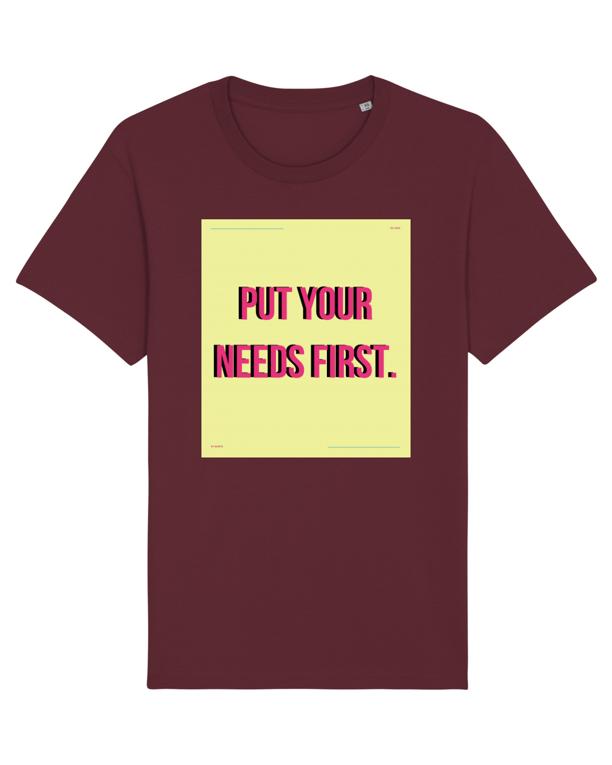 Tricou mânecă scurtă Unisex Rocker Burgundy