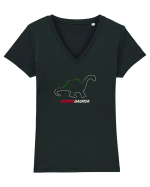 Cryptosaurus Tricou mânecă scurtă guler V Damă Evoker