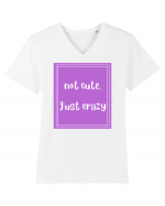 not cute just crazy8 Tricou mânecă scurtă guler V Bărbat Presenter