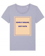 simply insane not cute7 Tricou mânecă scurtă guler larg fitted Damă Expresser