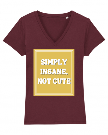 simply insane not cute8 Burgundy