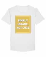 simply insane not cute8 Tricou mânecă scurtă guler larg Bărbat Skater