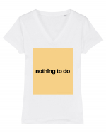 nothing to do5 Tricou mânecă scurtă guler V Damă Evoker