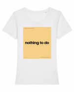 nothing to do5 Tricou mânecă scurtă guler larg fitted Damă Expresser