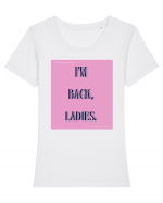 i m back ladies7 Tricou mânecă scurtă guler larg fitted Damă Expresser