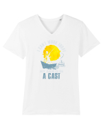 I can't work today Tricou mânecă scurtă guler V Bărbat Presenter