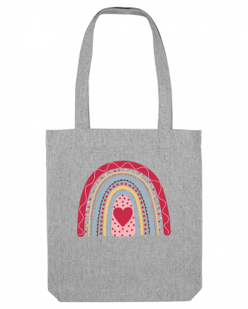 XOXO Valentine Rainbow Heather Grey