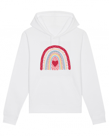 XOXO Valentine Rainbow White