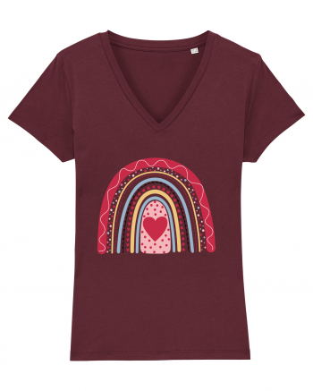 XOXO Valentine Rainbow Burgundy