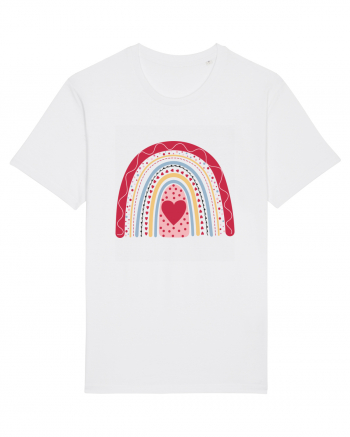 XOXO Valentine Rainbow White