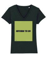 nothing to do6 Tricou mânecă scurtă guler V Damă Evoker