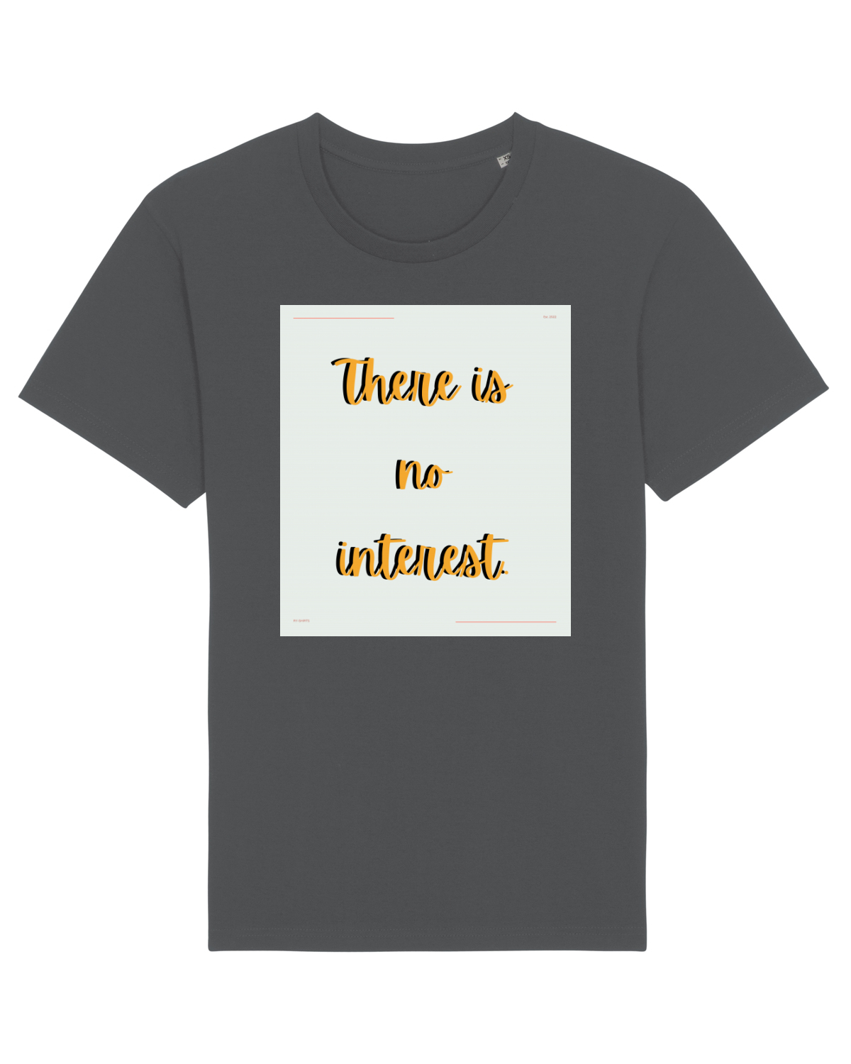 Tricou mânecă scurtă Unisex Rocker Anthracite