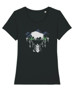 Buffalo Tricou mânecă scurtă guler larg fitted Damă Expresser