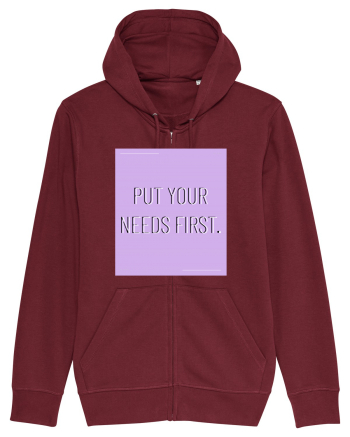 put your needs first7 Burgundy