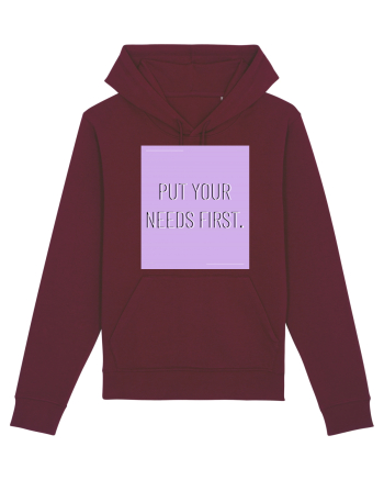 put your needs first7 Burgundy