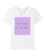 put your needs first7 Tricou mânecă scurtă guler V Bărbat Presenter