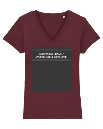 everywhere i walk i unconsciously draw love Burgundy