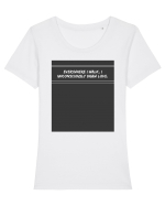 everywhere i walk i unconsciously draw love Tricou mânecă scurtă guler larg fitted Damă Expresser