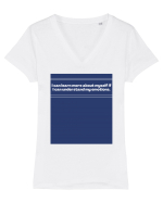 i can learn more about myself if i can understand my emotions2 Tricou mânecă scurtă guler V Damă Evoker