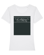 i make mistakes because i m human and that s okay3 Tricou mânecă scurtă guler larg fitted Damă Expresser